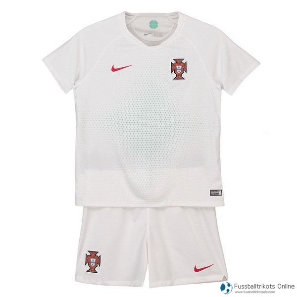 Portugal Trikot Auswarts Kinder 2018 Weiß Fussballtrikots Günstig